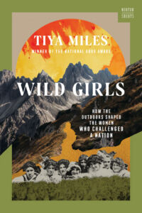 Wild Girls Book Cover - Watercolor art of mountains with sunset in the background